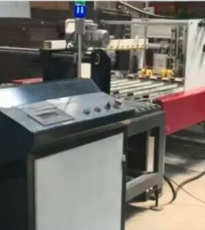 Bottom folder gluing with automatic flexo printing slotting die-cutting and auto bundling machine